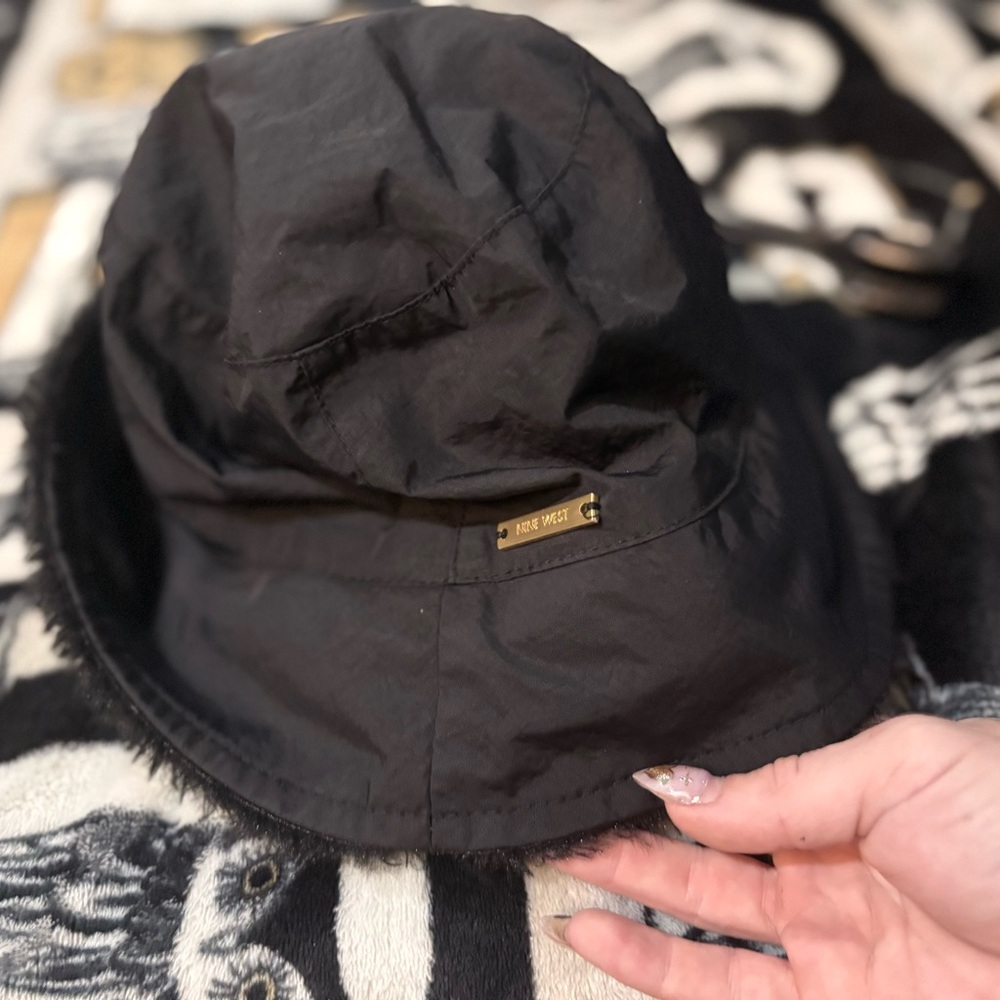 Nine West Black Structured Baseball Hat